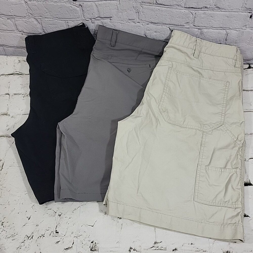 Mens Casual Shorts Size 38 Lot Of 3 Pairs Flat Front Summer Golf
